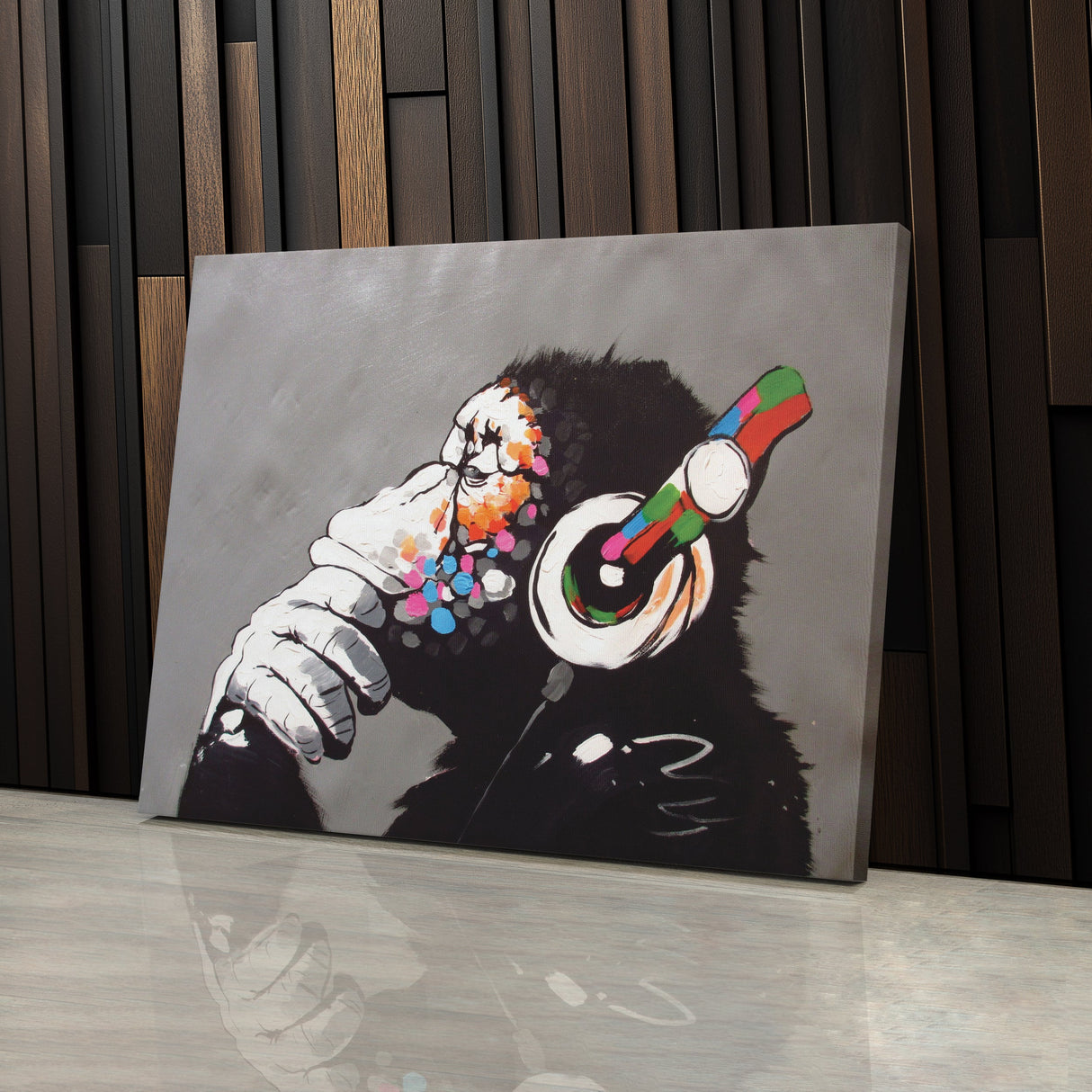 Banksy Male DJ Canvas – Urban Graffiti Wall Art Decor