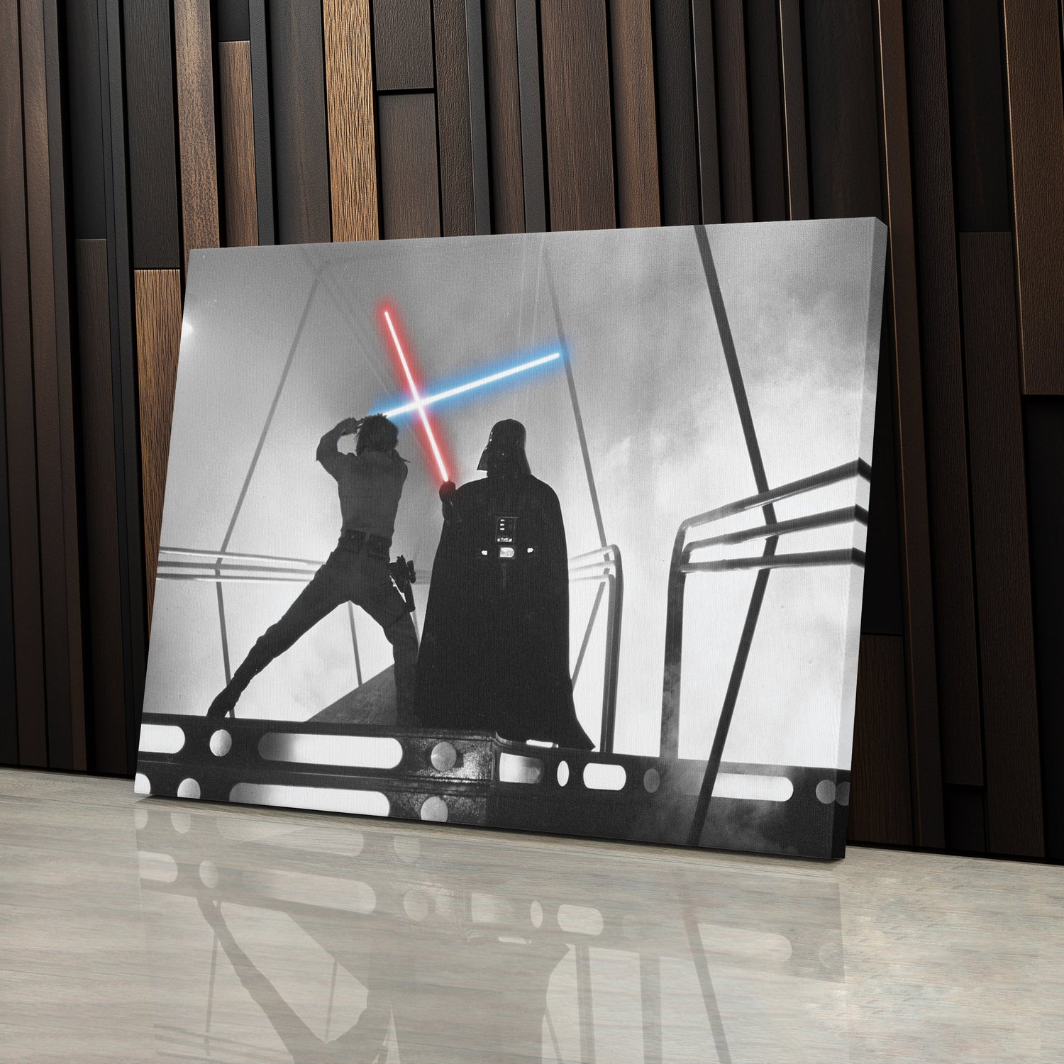 Star Wars - Darth Vader vs Luke Skywalker Fight Canvas Wall Art Decor