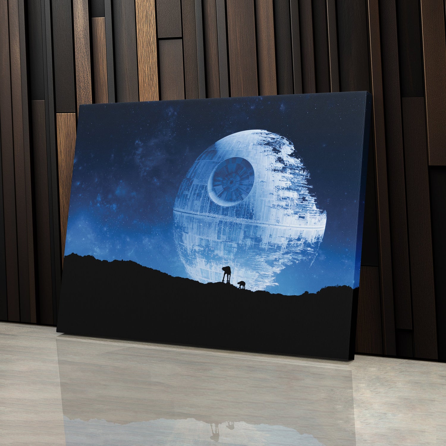 Death Star Poster Star Wars Movie Canvas Wall Art Decor - Galactic Wall Art