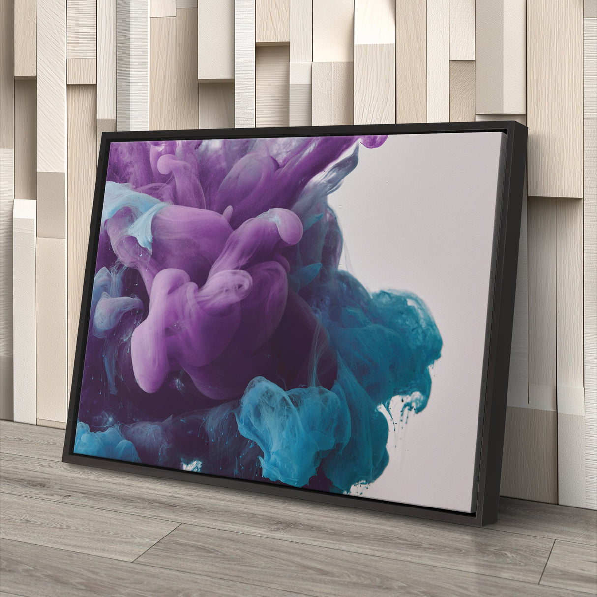 Abstract Cloud Canvas Art - Colorful Framed Wall Decor