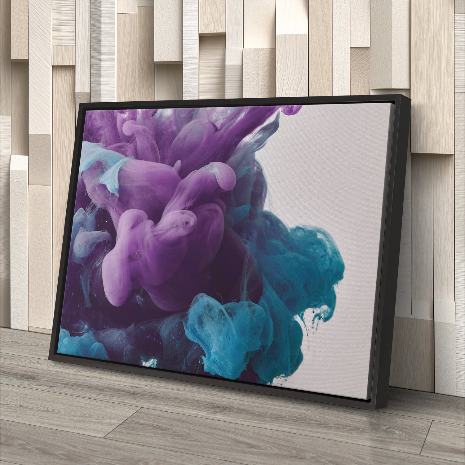 Abstract Cloud Canvas Art - Colorful Framed Wall Decor
