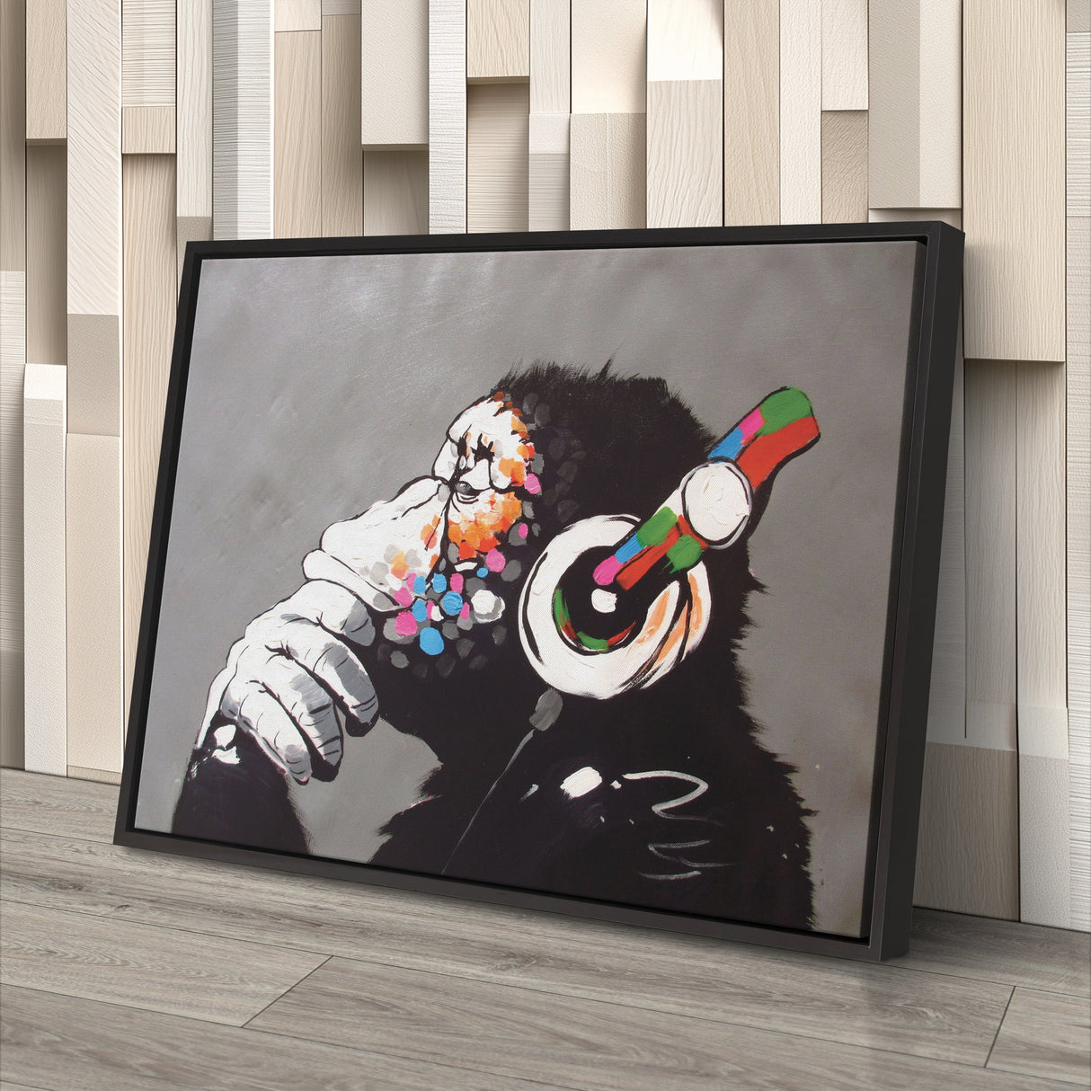 Banksy Male DJ Canvas – Urban Graffiti Wall Art Decor