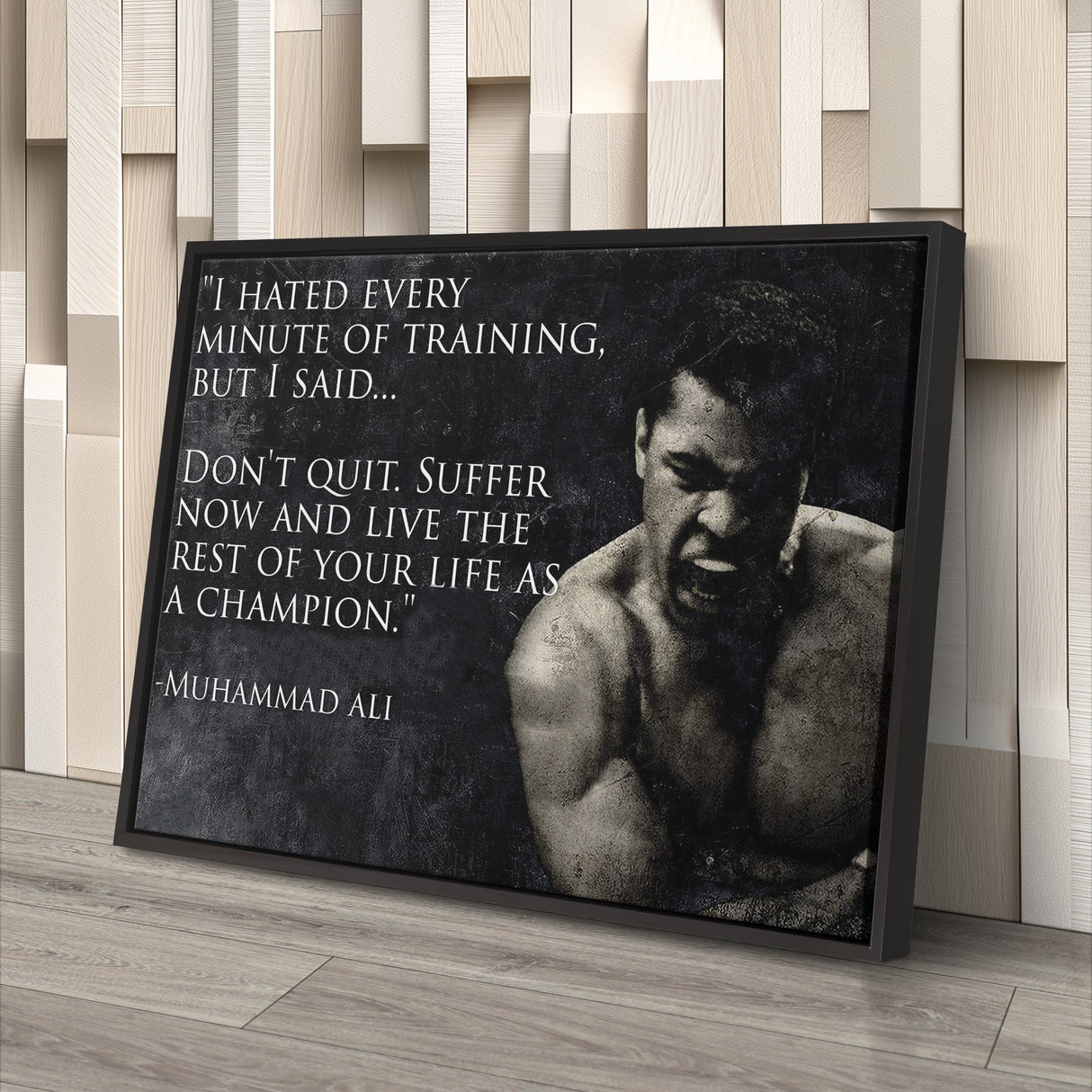 Muhammad Ali Quote Canvas Art – Boxing Wall Decor