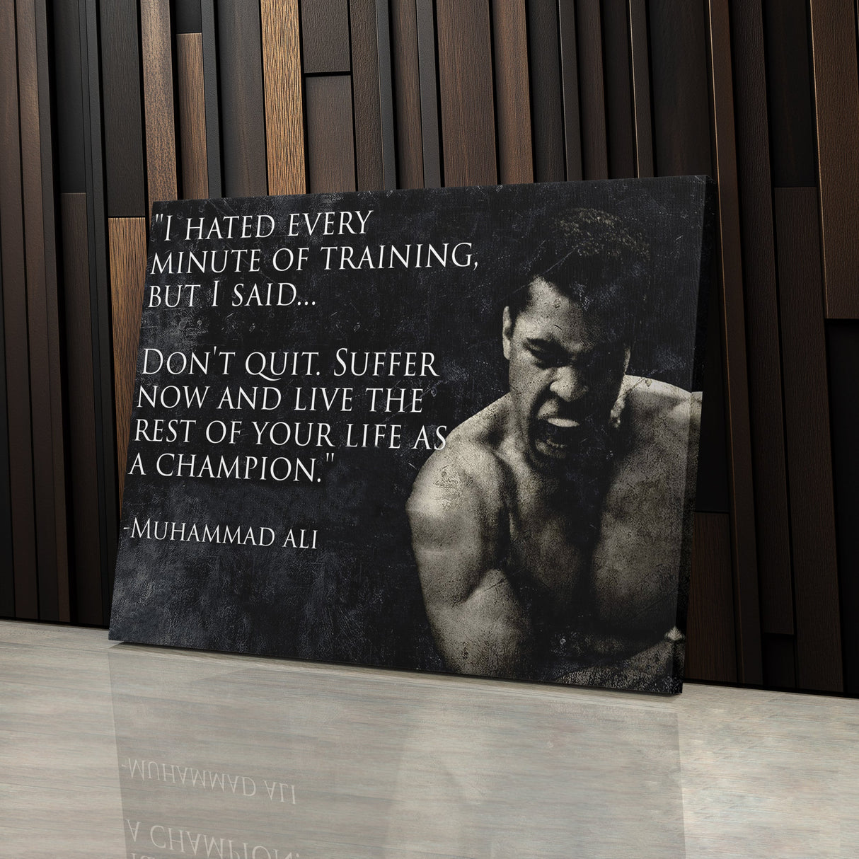 Muhammad Ali Quote Canvas Art – Boxing Wall Decor