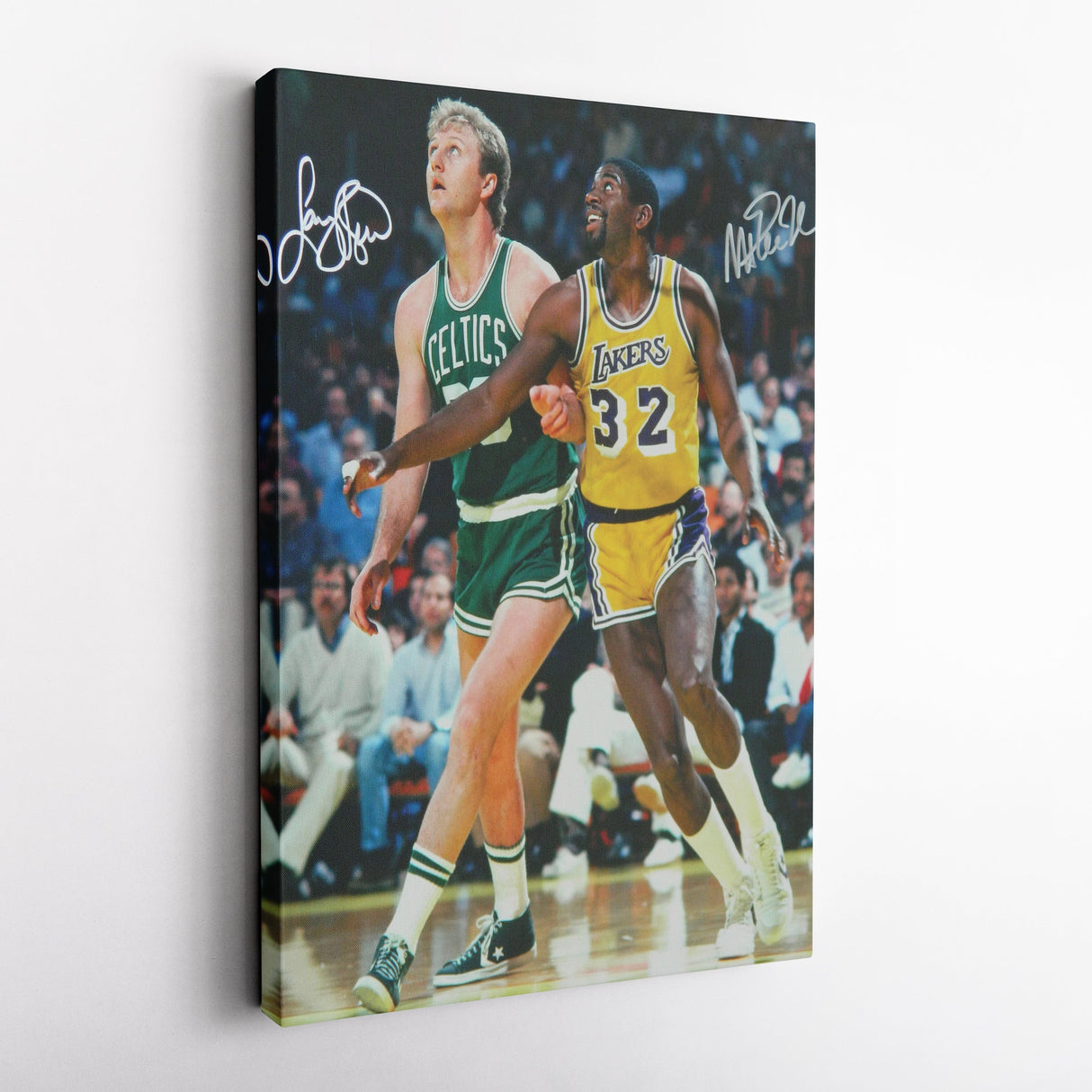 Larry Bird & Magic Johnson Canvas – Lakers vs Celtics Wall Art Print