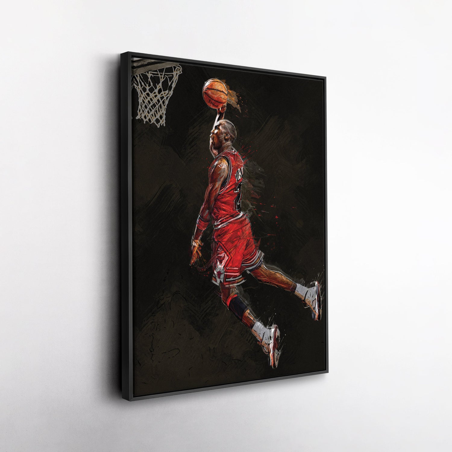 Michael Jordan Slam Dunk Canvas – Chicago Bulls Basketball Wall Art for Home & Man Cave