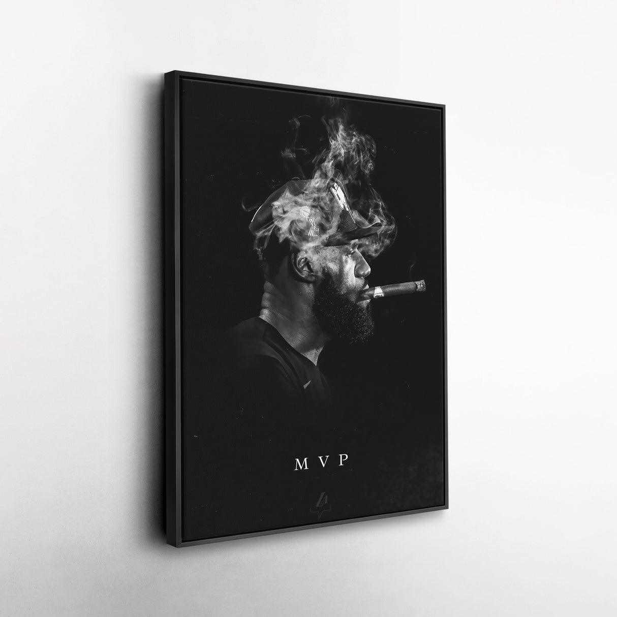 LeBron James Canvas Art – Cigar Lakers Wall Decor