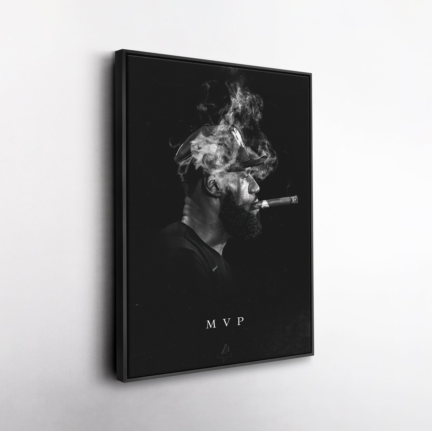 LeBron James Canvas Art – Cigar Lakers Wall Decor