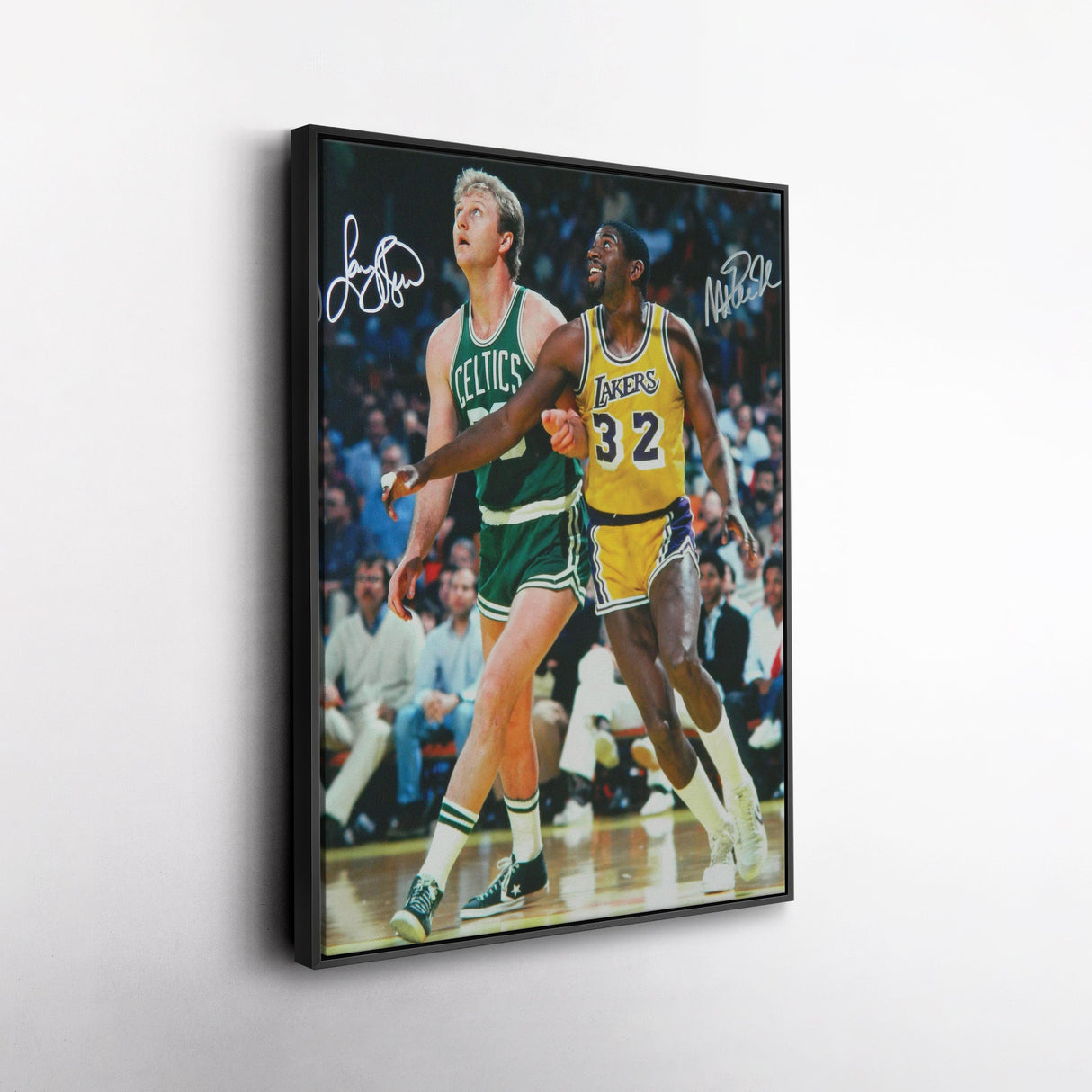 Larry Bird & Magic Johnson Canvas – Lakers vs Celtics Wall Art Print