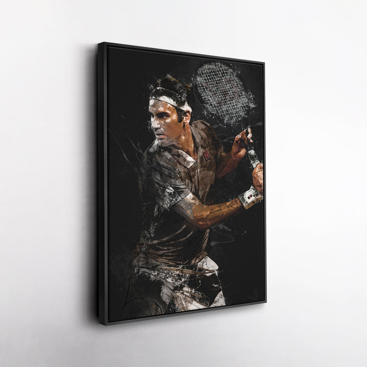Roger Federer Canvas Print – Iconic Tennis Wall Art for Man Cave or Home
