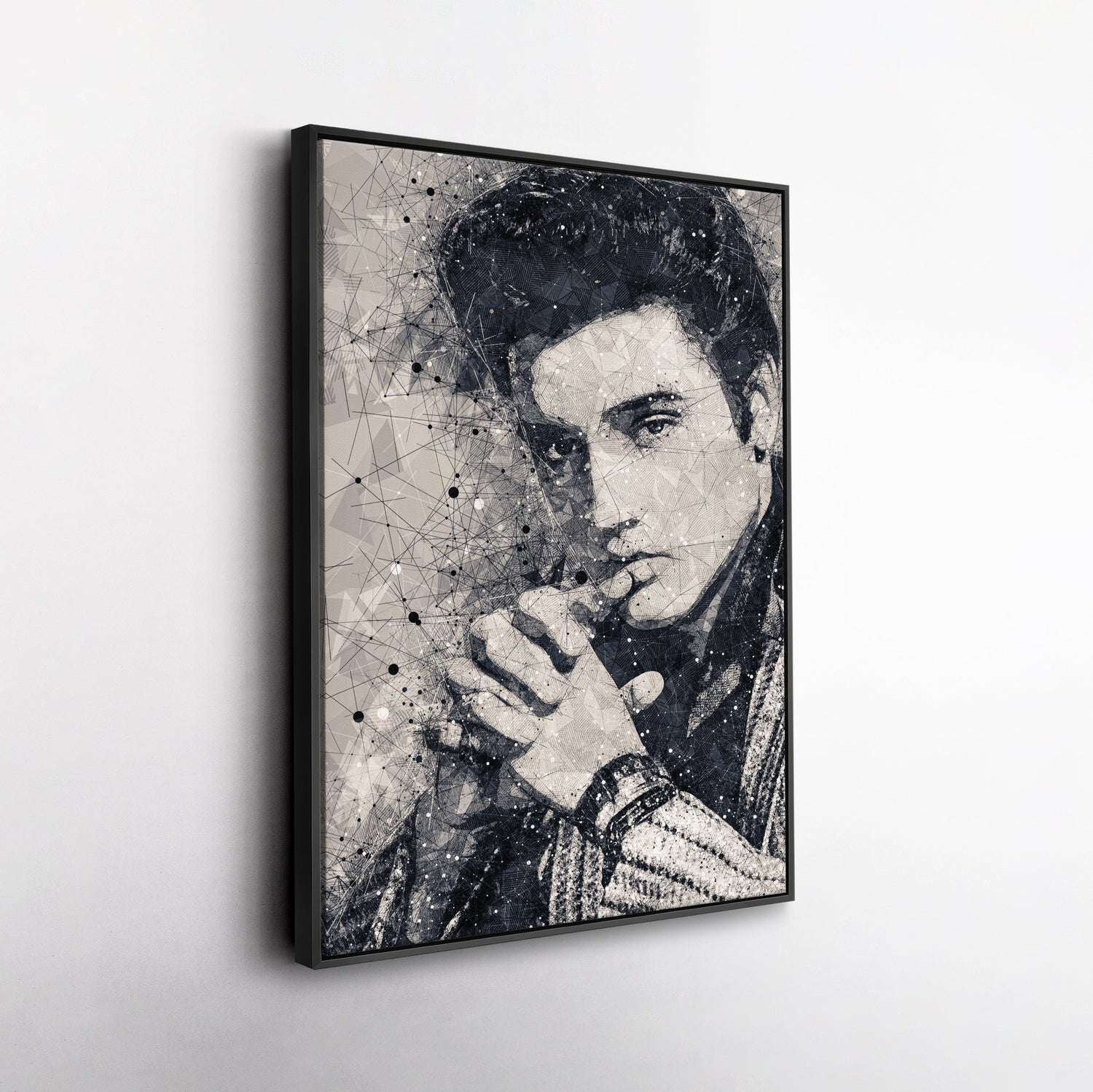 Elvis Presley Canvas – Geometric Music Wall Art Gift for Rock & Roll Fans
