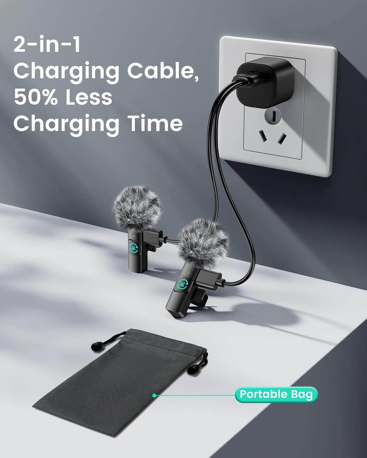 Wireless Lavalier Microphone Set: Clear Audio for iPhone, Video, Interviews & Vlogs