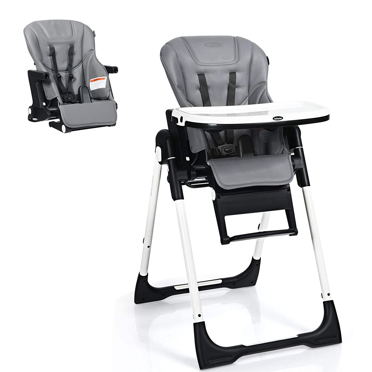 4-in-1 High Chair-Booster Seat with Adjustable Height and Recline