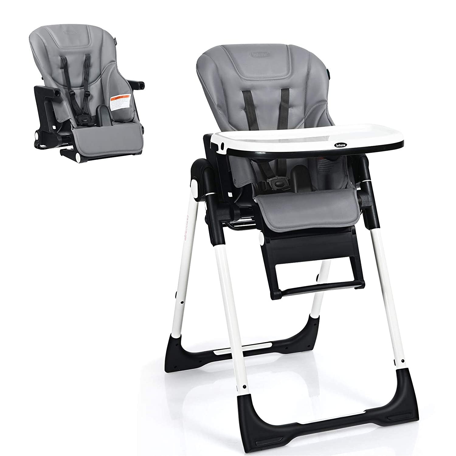 4-in-1 High Chair-Booster Seat with Adjustable Height and Recline