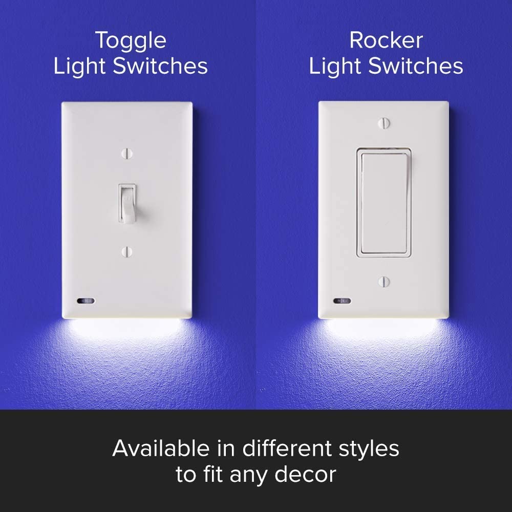 2 Pack: LED Mention Light Switch Plate