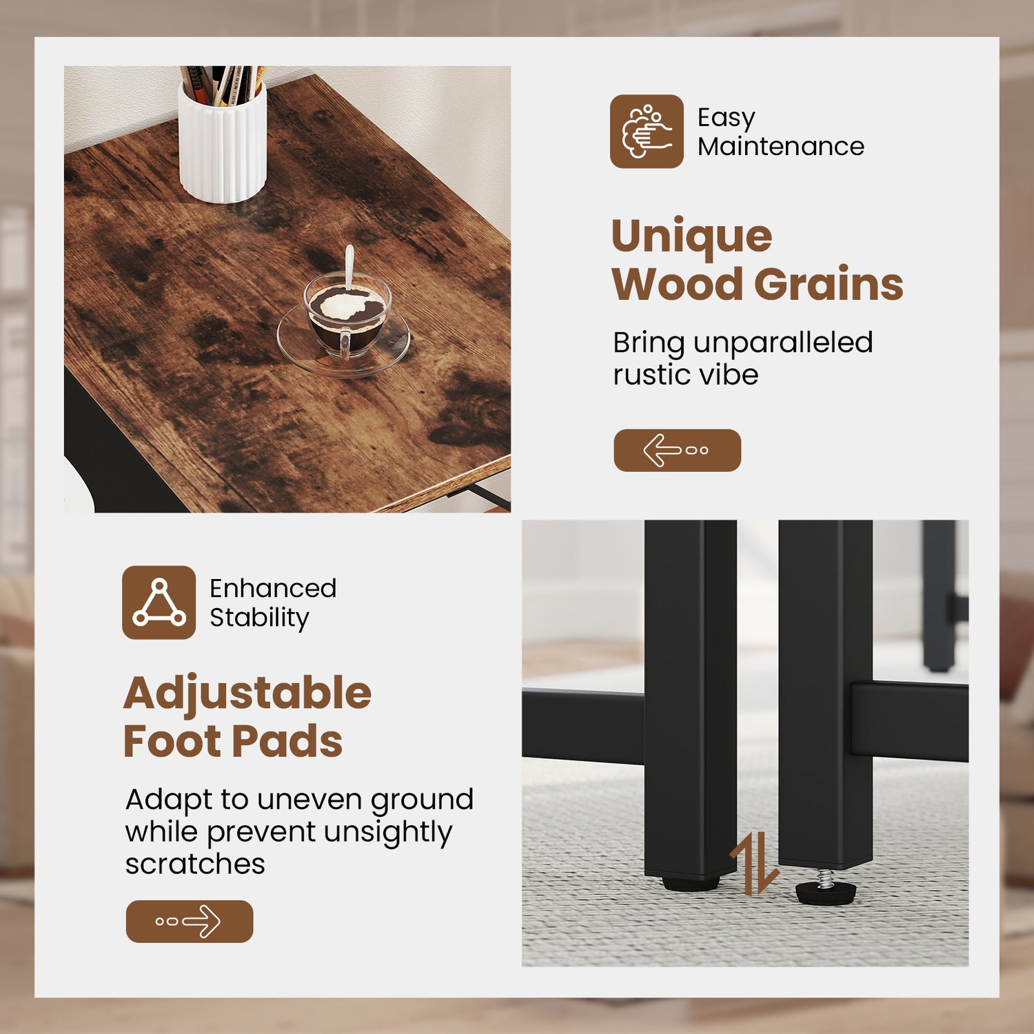 63 Inch Modern Splice Computer Desk with Heavy Duty Steel Frame