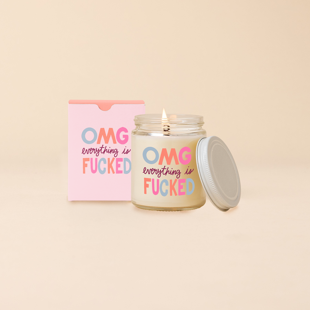 Candle Jar w/Lid - Toot Sayings