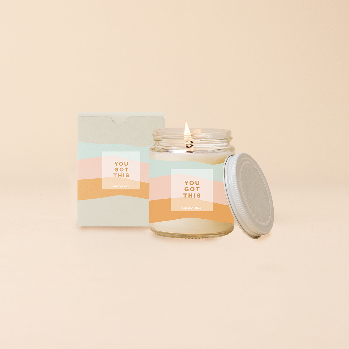 Candle Jars w/Lid - Good Vibes Only