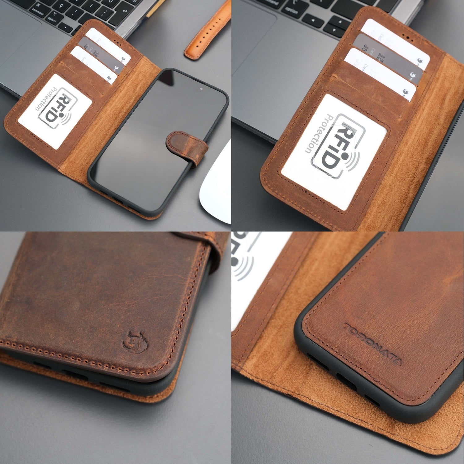 Casper Leather iPhone 14 Plus Wallet Case | MagSafe