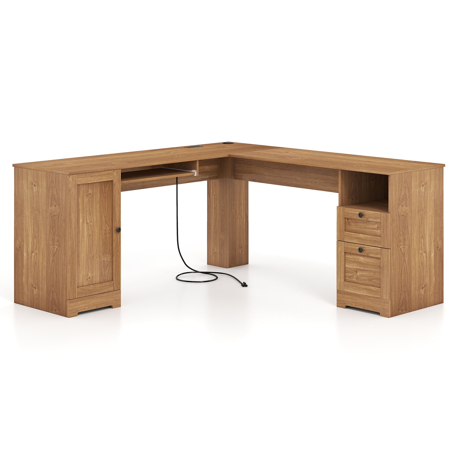 66 Inch L-Shaped Computer Desk