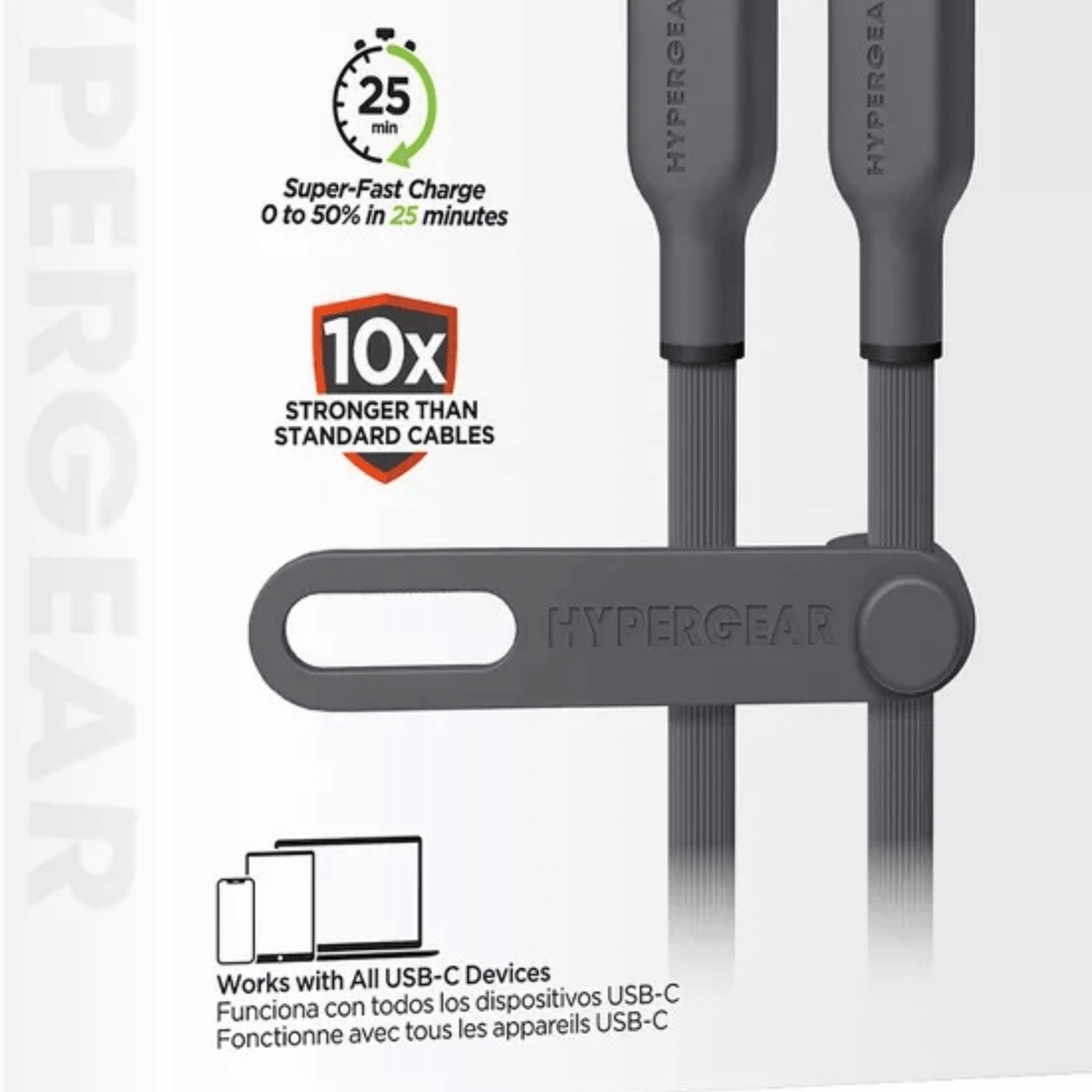 HyperGear Flexi PRO USB-C to USB-C Cable 10ft