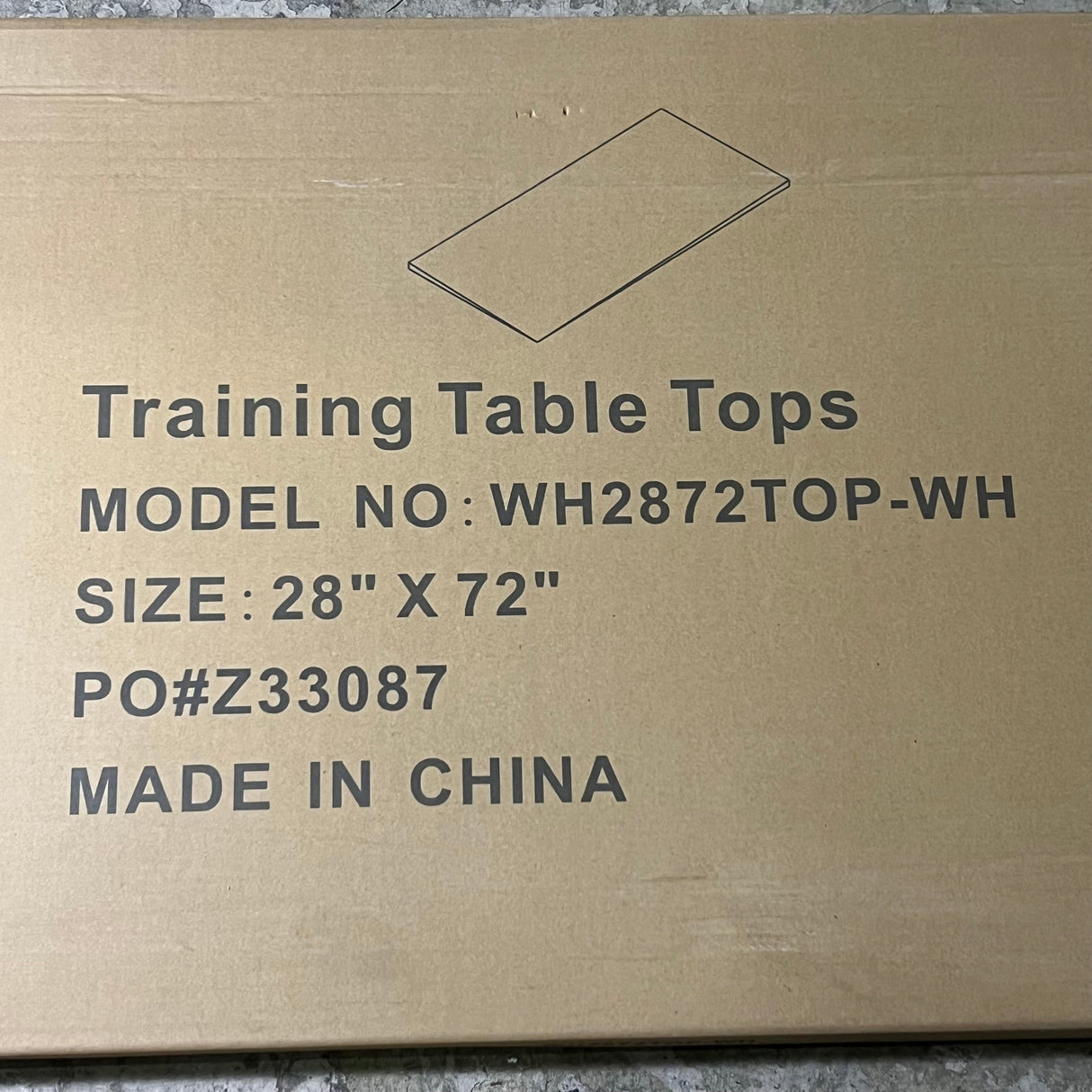 MODERN OFFICE Eiffel Training Table Sz 72" L X 28" W X 1" H Chrome & Black