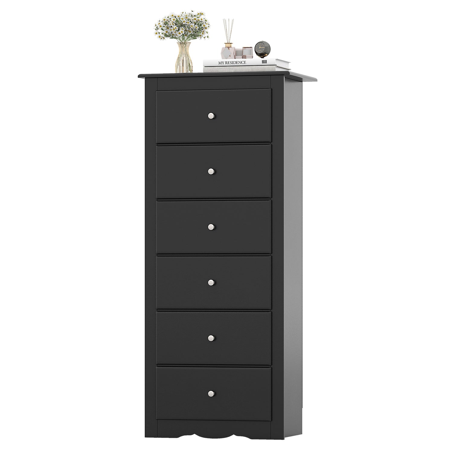 6 Drawers Chest Dresser Clothes Storage Bedroom Furniture Cabinet