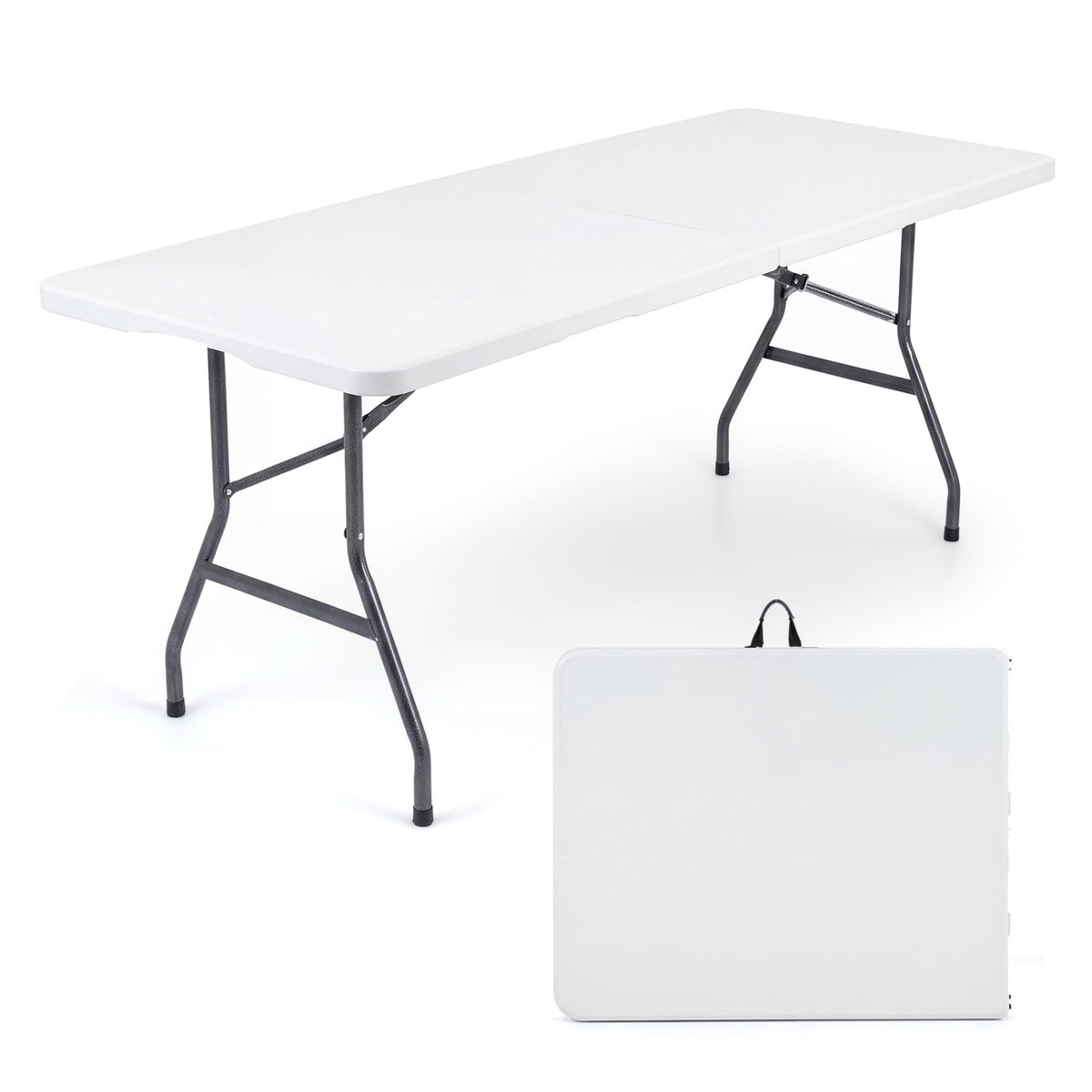 Plastic Fold-in-Half Camping Table
