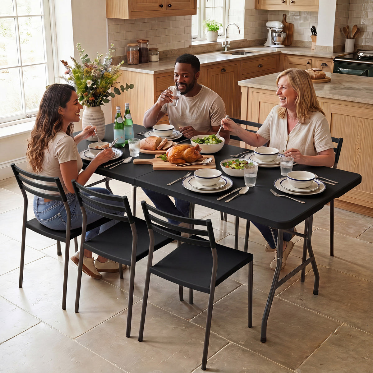 Plastic Fold-in-Half Camping Table