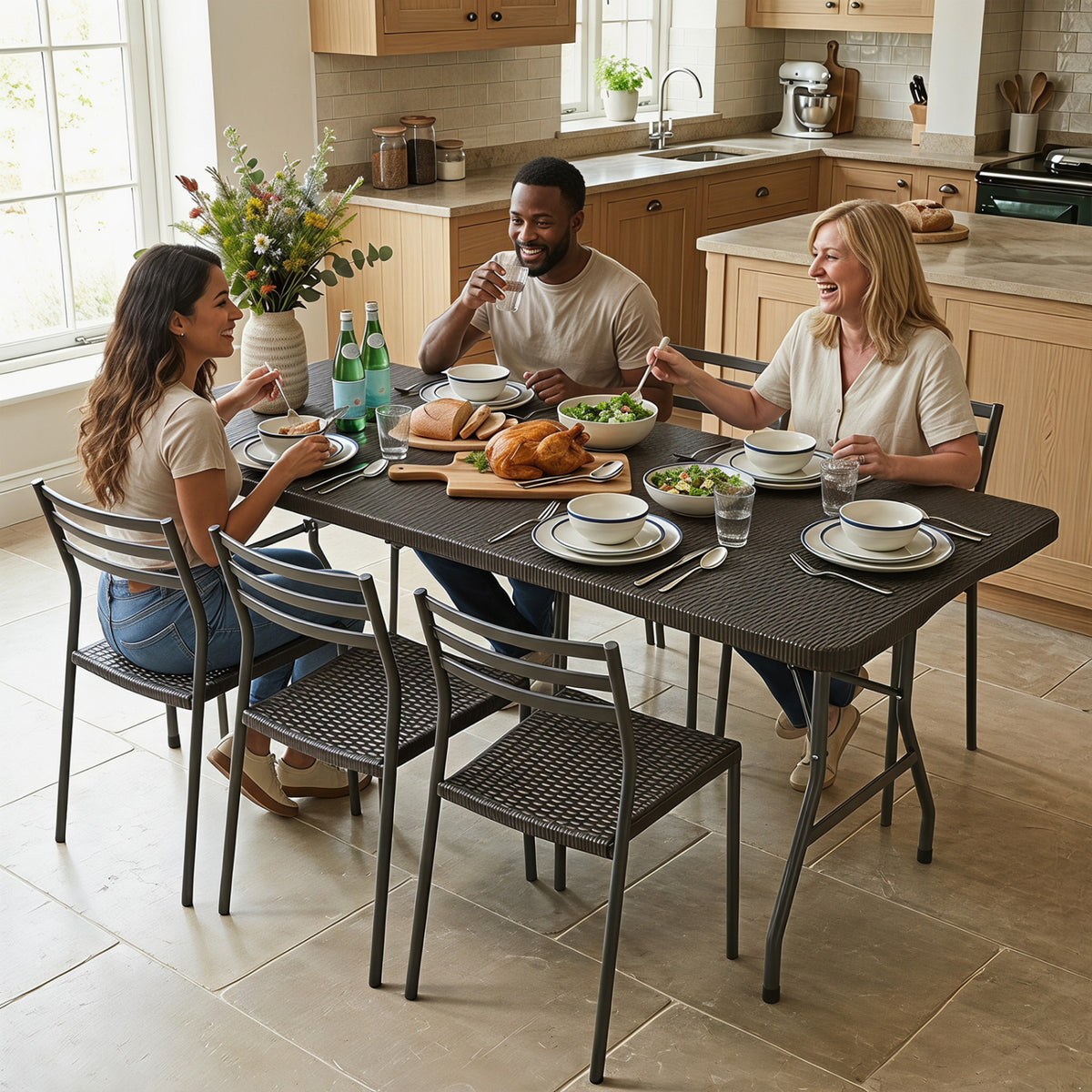 Plastic Fold-in-Half Camping Table