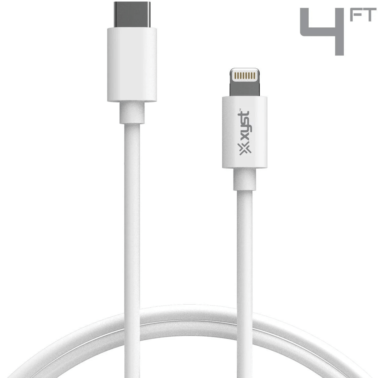 Xyst Charge and Sync USB-C to Lightning Cable 4Ft