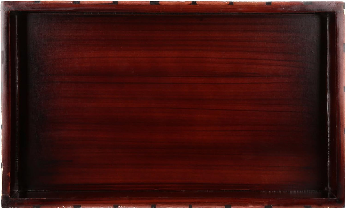 Vanity Tray Illusion Yinyang Pattern Resin Inlay Collection in 10x6, Brown