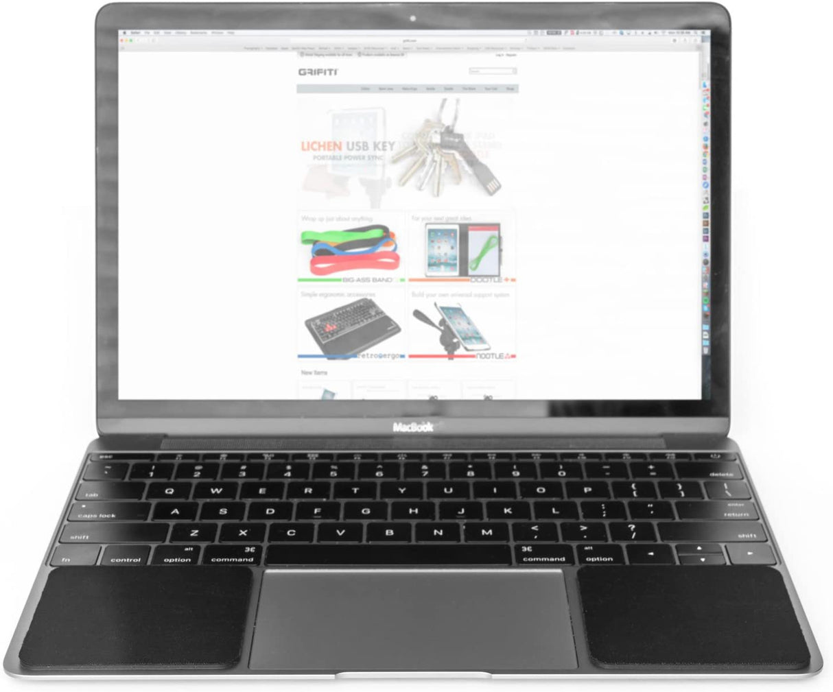 Grifiti Slim Palm Pads Wrist Rests on MacBooks Laptops and Notebooks