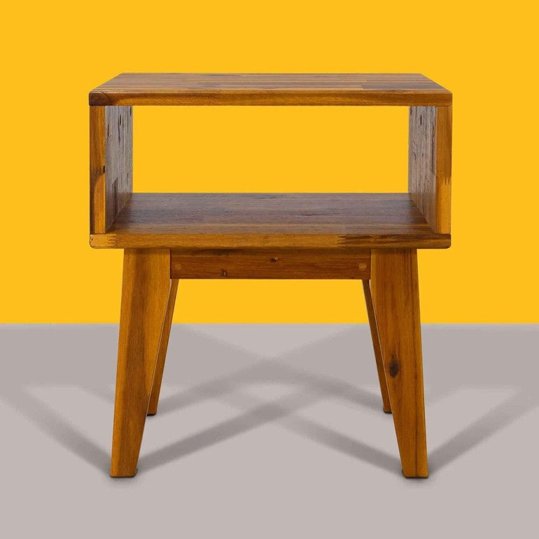 Acacia Serena Solid Wood Nightstand - Elegant and Durable Bedside Storage