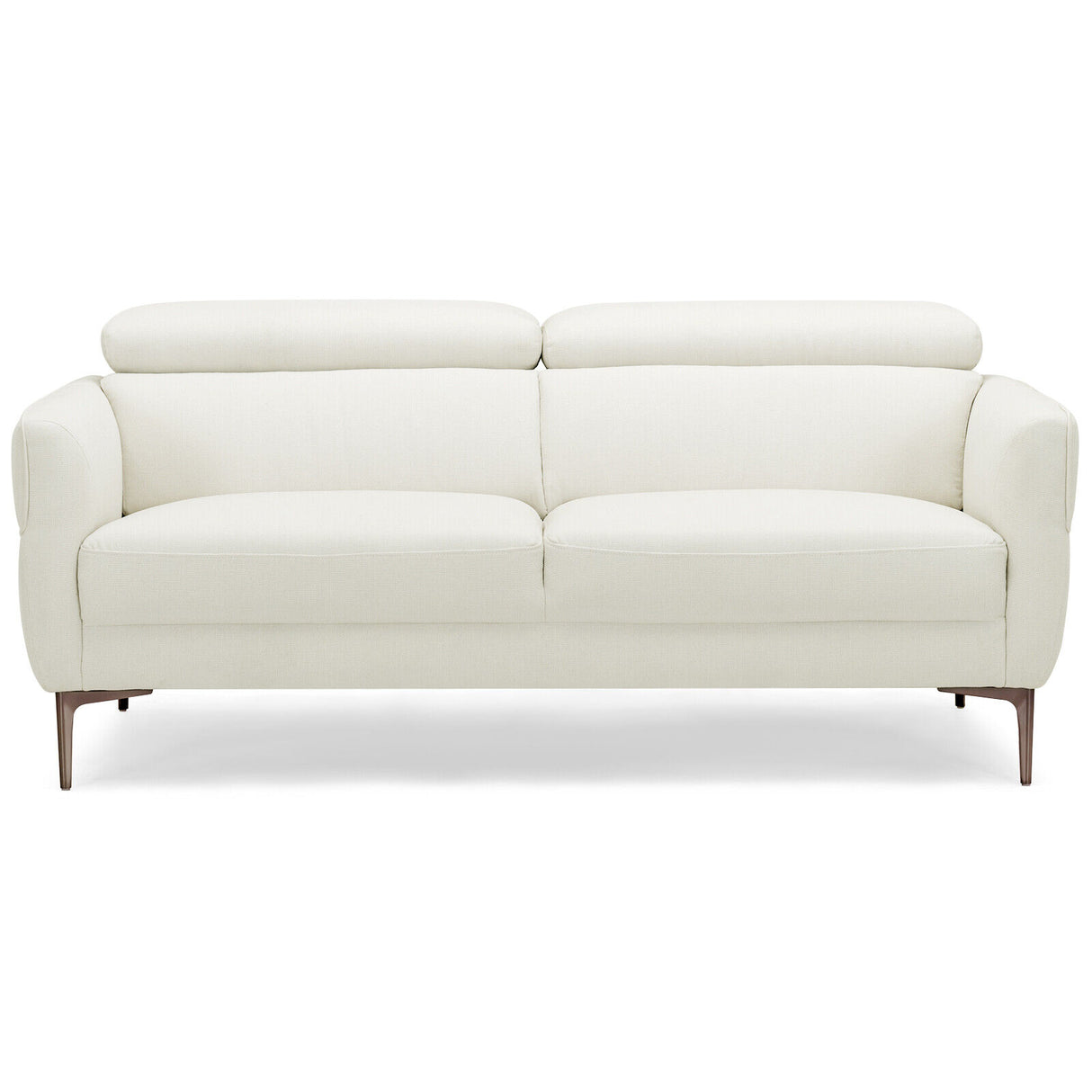 72.5 Inch Modern Fabric Loveseat Sofa Couch with Adjustable Headrest