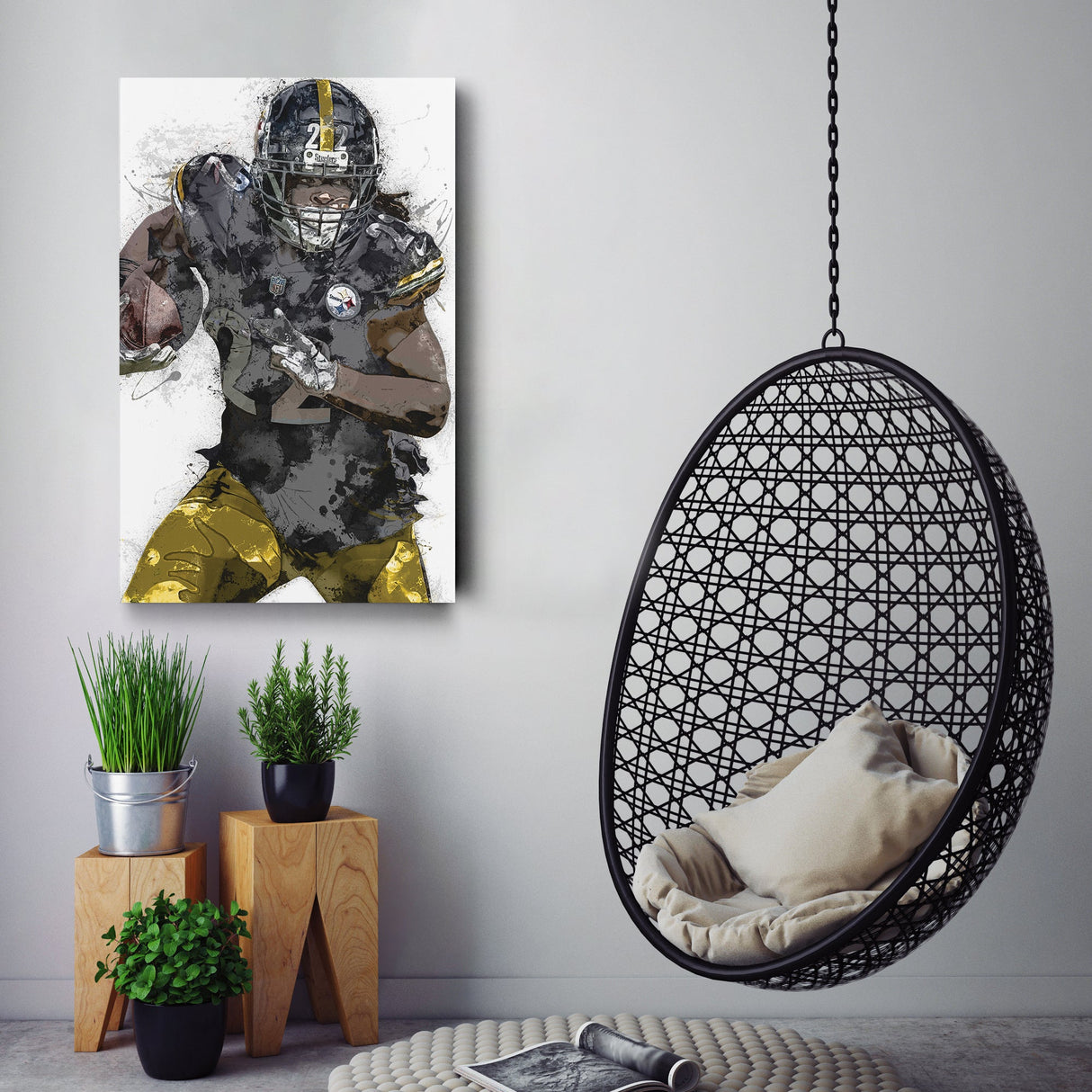 Najee Harris Canvas Art – Pittsburgh Steelers Wall Decor