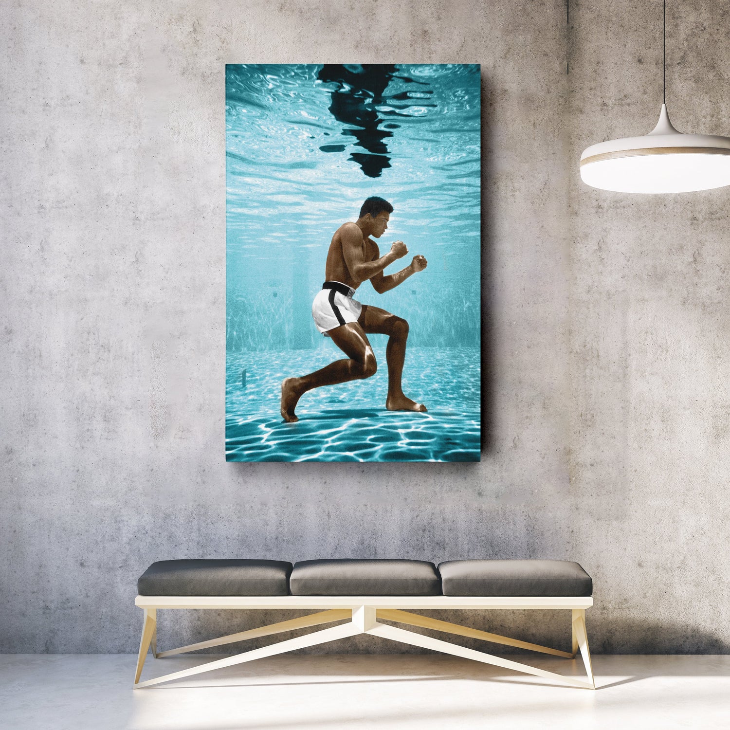 Muhammad Ali Underwater Canvas – Boxing Wall Art for Home Decor