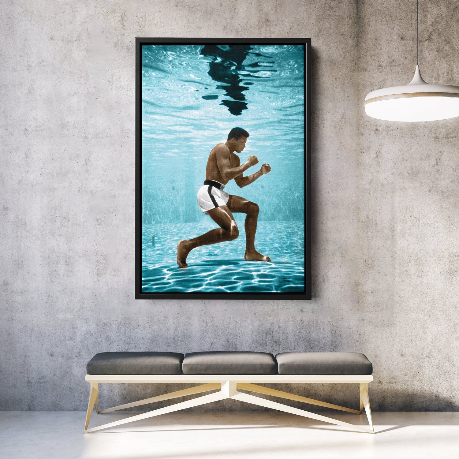 Muhammad Ali Underwater Canvas – Boxing Wall Art for Home Decor