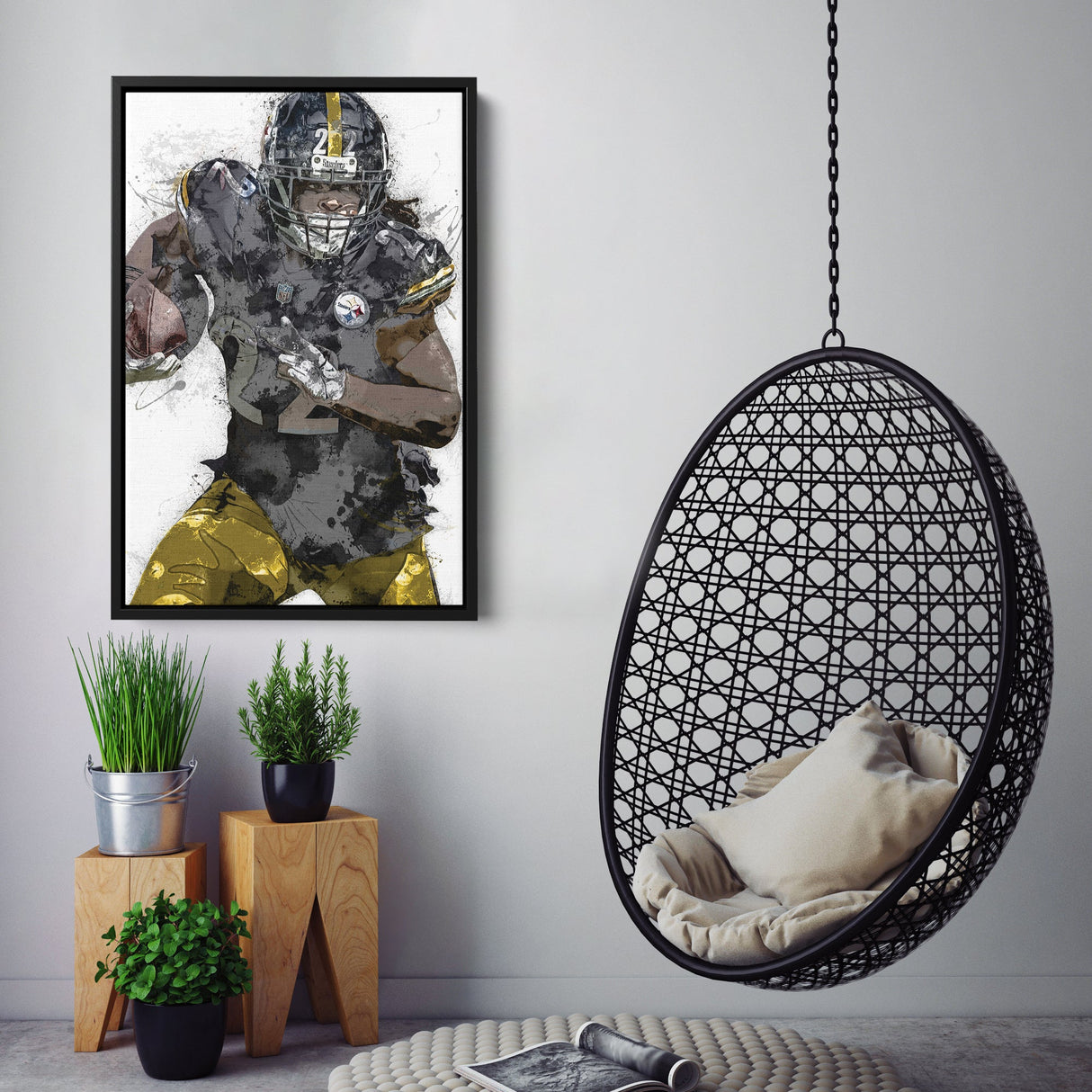 Najee Harris Canvas Art – Pittsburgh Steelers Wall Decor