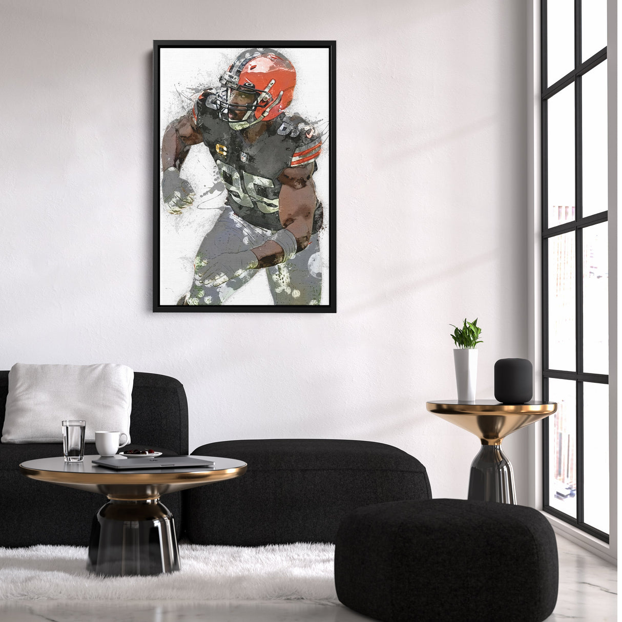 Myles Garrett Canvas Art – Cleveland Browns Wall Decor