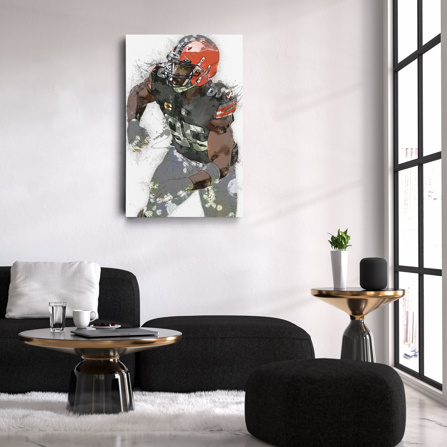 Myles Garrett Canvas Art – Cleveland Browns Wall Decor