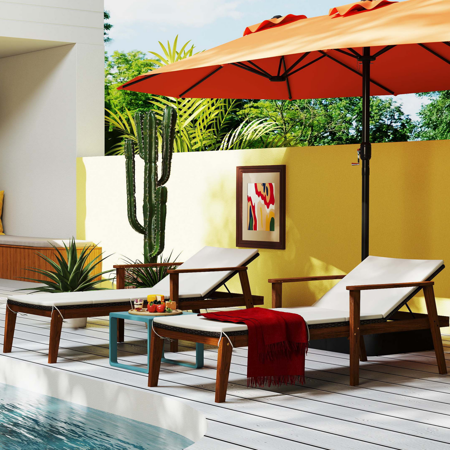 7 Pieces Outdoor Relaxation Bundle - Complete Patio Set