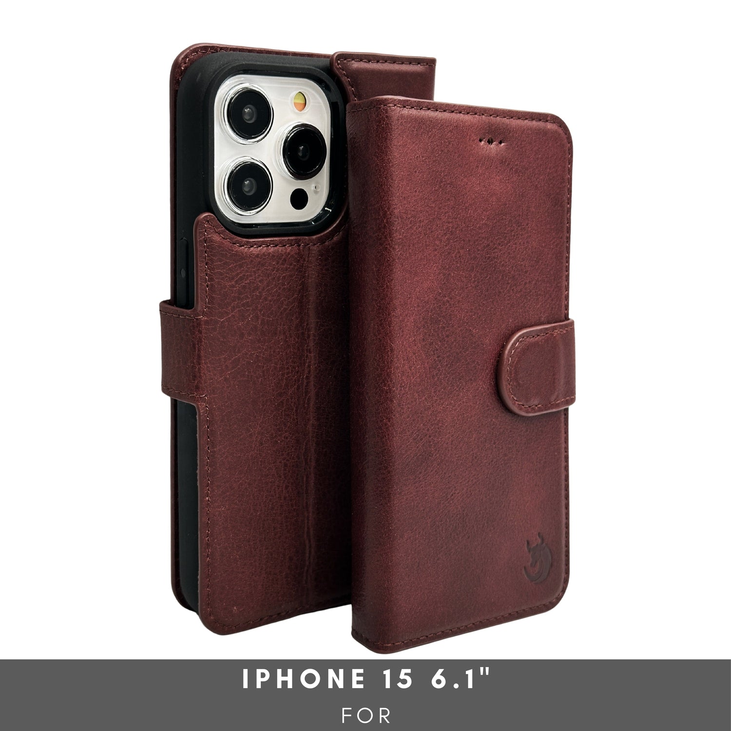 Vegas Premium Leather iPhone 15 Wallet Case with MagSafe | Detachable RFID Blocking Luxury Wallet