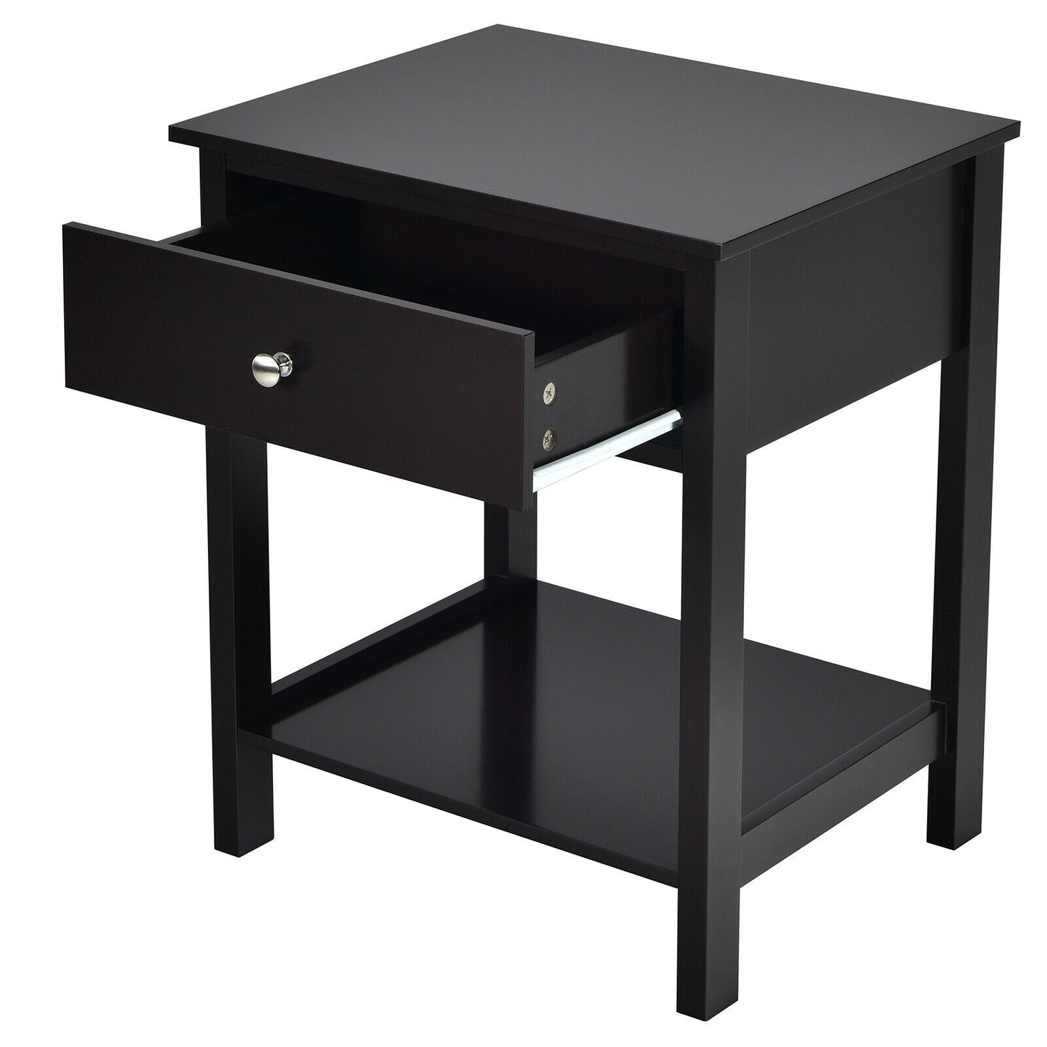 Wooden Storage Shelf with Drawer for Bedroom and Living Room