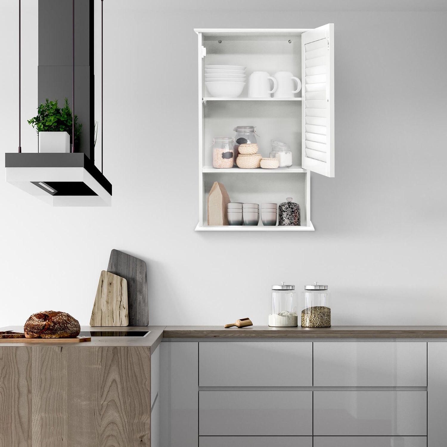 27.5 Inch H Wall Hanging Bathroom Storage Cabinet