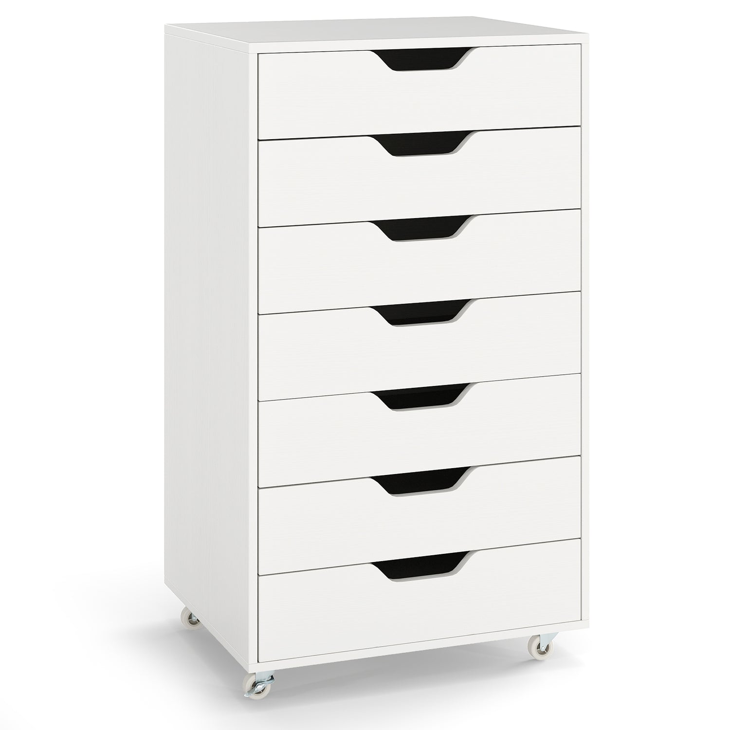 7-Drawer Chest Storage Dresser Floor Cabinet Organizer with Wheels