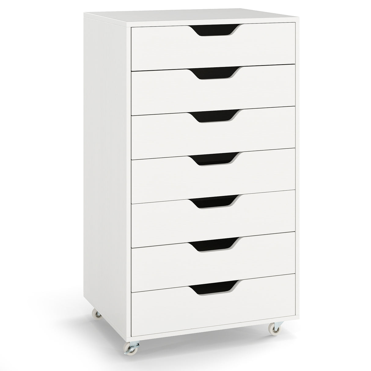7-Drawer Chest Storage Dresser Floor Cabinet Organizer with Wheels