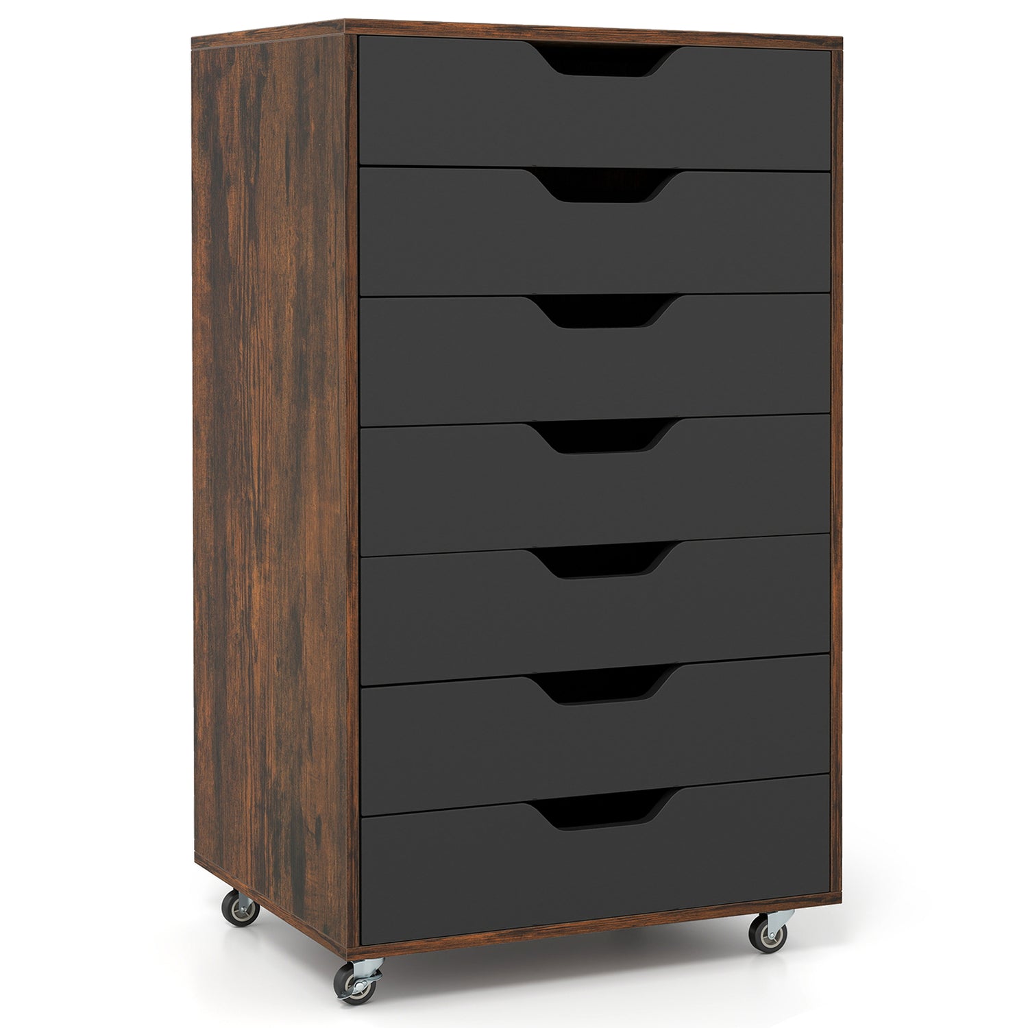 7-Drawer Chest Storage Dresser Floor Cabinet Organizer with Wheels