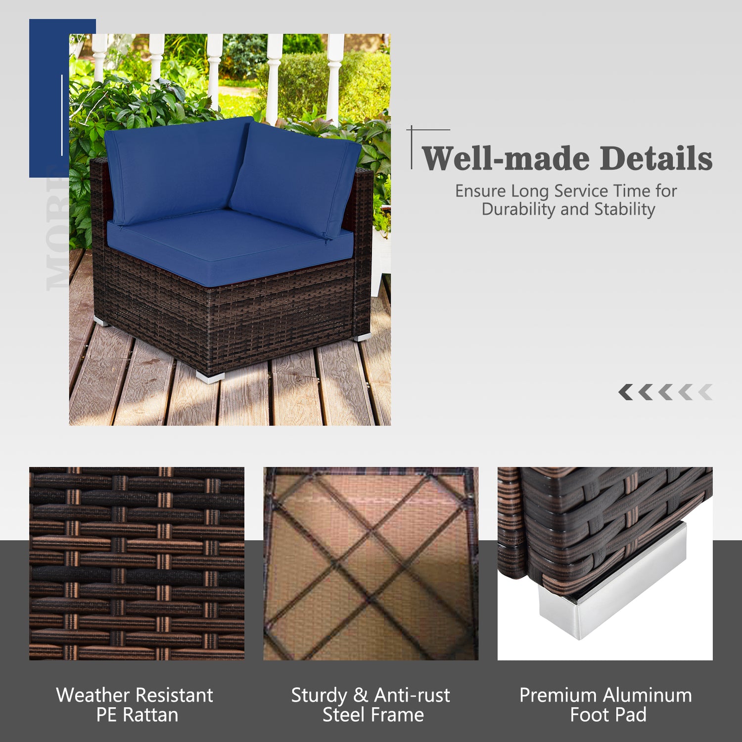 7 Pieces Patio Furniture Set with 35 Inches 50000 BTU Propane Gas Fire Pit Table and Waterproof Cover for Firpit