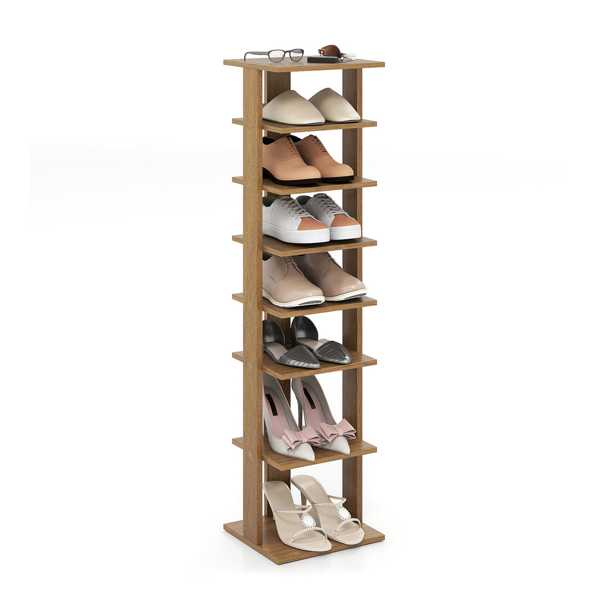 7-Tier Shoe Rack Practical Free Standing Shelves Storage Shelves